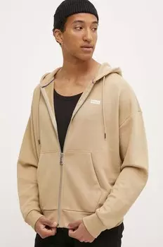 Хлопковая толстовка Hugo Blue, бежевый