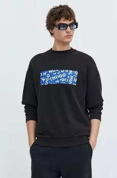 Хлопковая толстовка Hugo Blue, черный