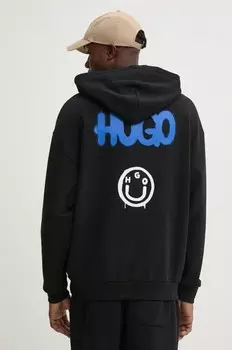 Хлопковая толстовка Hugo Blue, черный