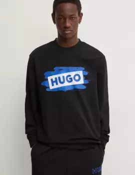 Хлопковая толстовка Hugo Blue, черный