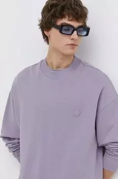 Хлопковая толстовка Hugo Blue, фиолетовый