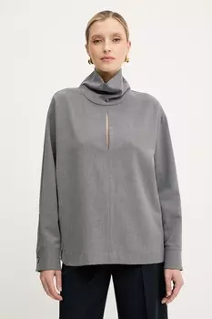 Хлопковая толстовка Hugo Blue, серый