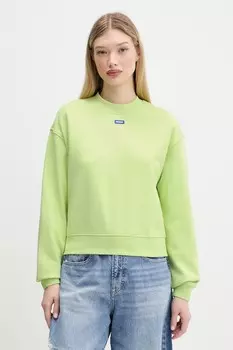 Хлопковая толстовка Hugo Blue, зеленый