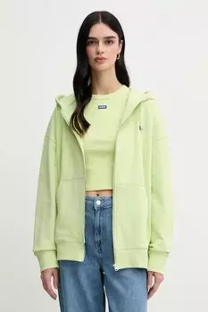 Хлопковая толстовка Hugo Blue, зеленый