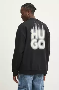 Хлопковая толстовка Hugo, черный