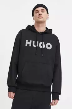 Хлопковая толстовка Hugo, черный