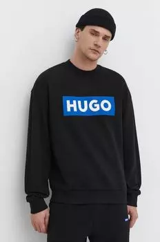 Хлопковая толстовка Hugo, черный