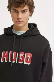 Хлопковая толстовка Hugo, черный