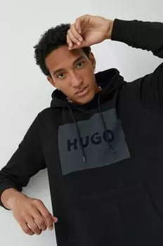 Хлопковая толстовка Hugo, черный