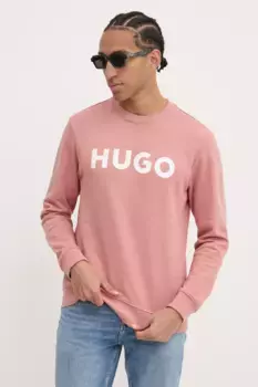 Хлопковая толстовка HUGO, оранжевый