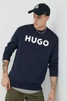 Хлопковая толстовка Hugo, темно-синий
