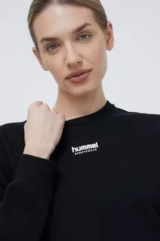 Хлопковая толстовка Hummel, черный