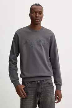 Хлопковая толстовка Iceberg, серый