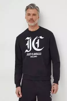Хлопковая толстовка Just Cavalli, черный