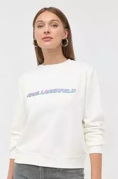 Хлопковая толстовка Karl Lagerfeld, белый