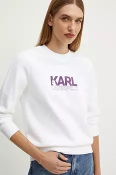 Хлопковая толстовка Karl Lagerfeld, белый
