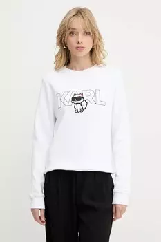 Хлопковая толстовка Karl Lagerfeld, белый