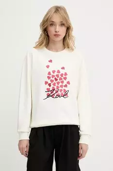 Хлопковая толстовка Karl Lagerfeld, бежевый