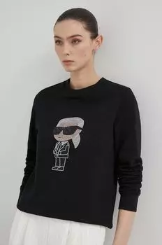 Хлопковая толстовка Karl Lagerfeld, черный