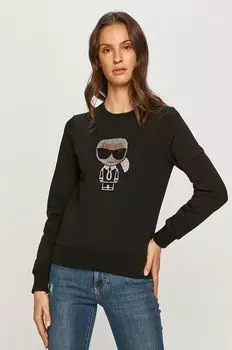 Хлопковая толстовка Karl Lagerfeld, черный
