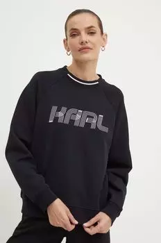 Хлопковая толстовка Karl Lagerfeld, черный