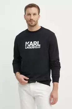 Хлопковая толстовка Karl Lagerfeld, черный