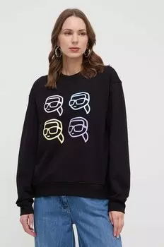 Хлопковая толстовка Karl Lagerfeld, черный