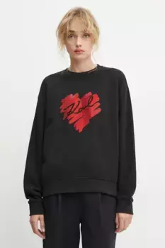 Хлопковая толстовка Karl Lagerfeld, черный
