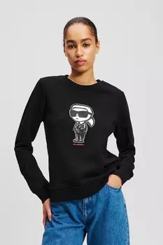 Хлопковая толстовка Karl Lagerfeld, черный