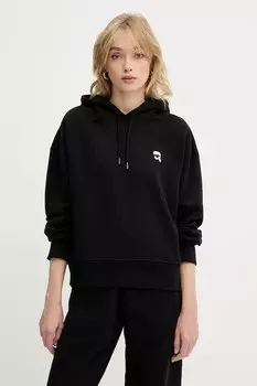 Хлопковая толстовка Karl Lagerfeld, черный