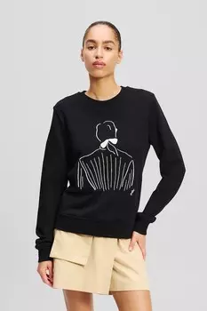 Хлопковая толстовка Karl Lagerfeld, черный