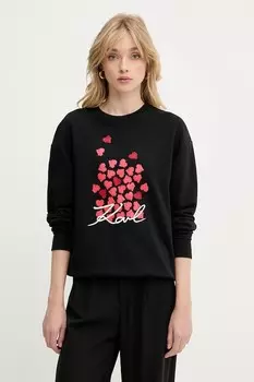 Хлопковая толстовка Karl Lagerfeld, черный