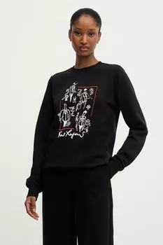 Хлопковая толстовка Karl Lagerfeld, черный