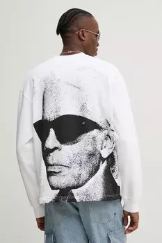 Хлопковая толстовка Karl Lagerfeld Jeans, белый