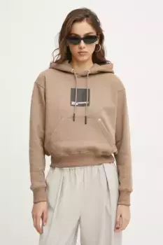 Хлопковая толстовка Karl Lagerfeld Jeans, бежевый