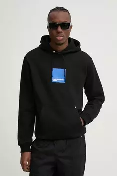 Хлопковая толстовка Karl Lagerfeld Jeans, черный