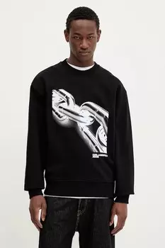 Хлопковая толстовка Karl Lagerfeld Jeans, черный