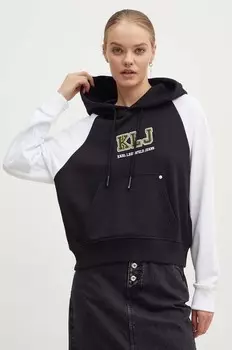 Хлопковая толстовка Karl Lagerfeld Jeans, черный