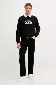 Хлопковая толстовка Karl Lagerfeld, синий