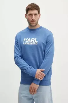 Хлопковая толстовка Karl Lagerfeld, синий