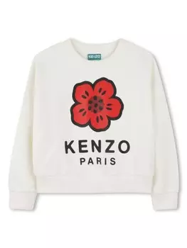 Хлопковая толстовка Kenzo Kids, белый