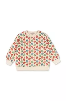 Хлопковая толстовка Konges Sljd для мальчиков LOUPY LOU SEATSHIRT GOTS, бежевый