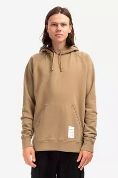 Хлопковая толстовка Kristian Tab Series Hood Norse Projects, коричневый