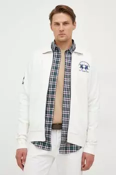 Хлопковая толстовка La Martina, бежевый