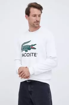 Хлопковая толстовка Lacoste, белый