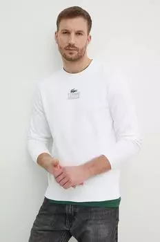 Хлопковая толстовка Lacoste, белый
