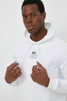 Хлопковая толстовка Lacoste, белый