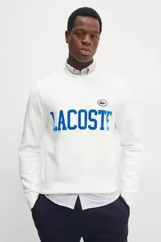 Хлопковая толстовка Lacoste, белый