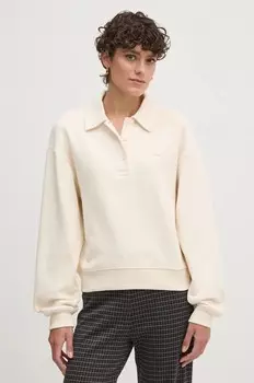 Хлопковая толстовка Lacoste, бежевый
