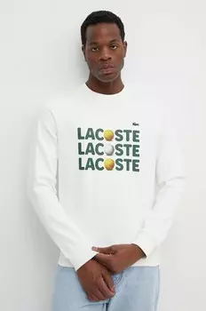Хлопковая толстовка Lacoste, бежевый